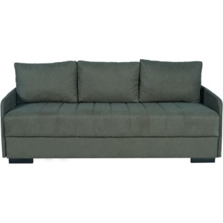 Canapé convertible 3 places - BETTA - Tissu vert foncé - Couchage 14