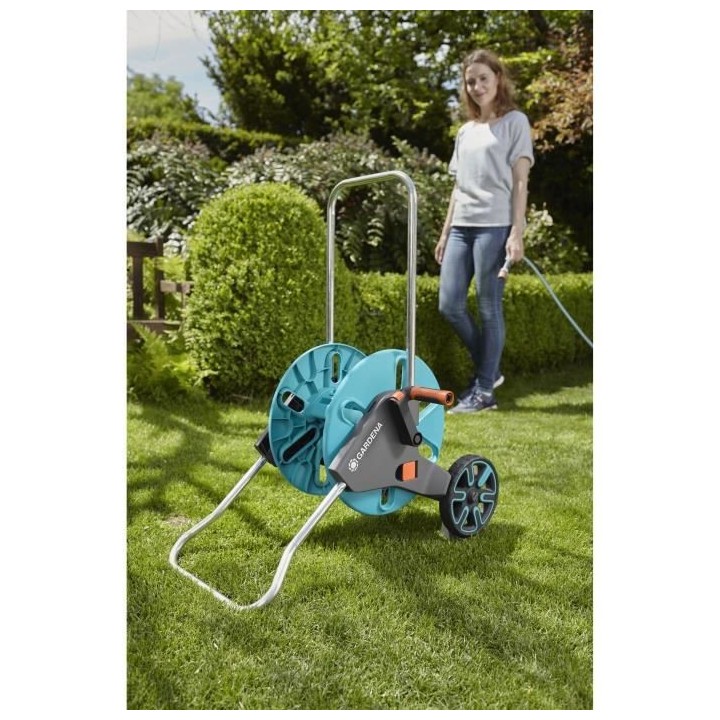 GARDENA Dévidoir CleverRoll taille M – Longueur max 60m – Pour ja