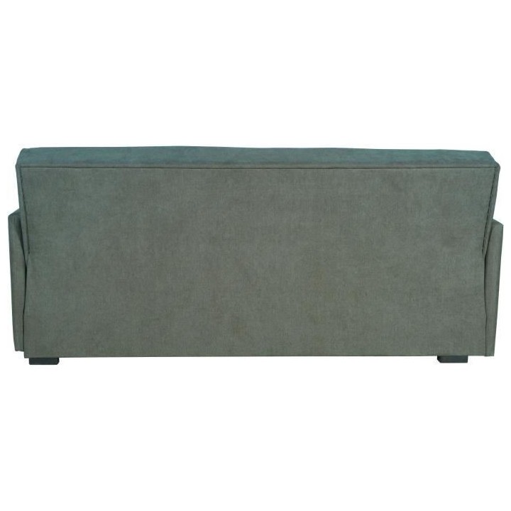 Canapé convertible 3 places - BIANCA - Tissu vert foncé - 4 coussins