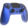 Manette Sans Fil BLUE Metal avec Prise Jack pour casque et boutons lumineux pour PS4