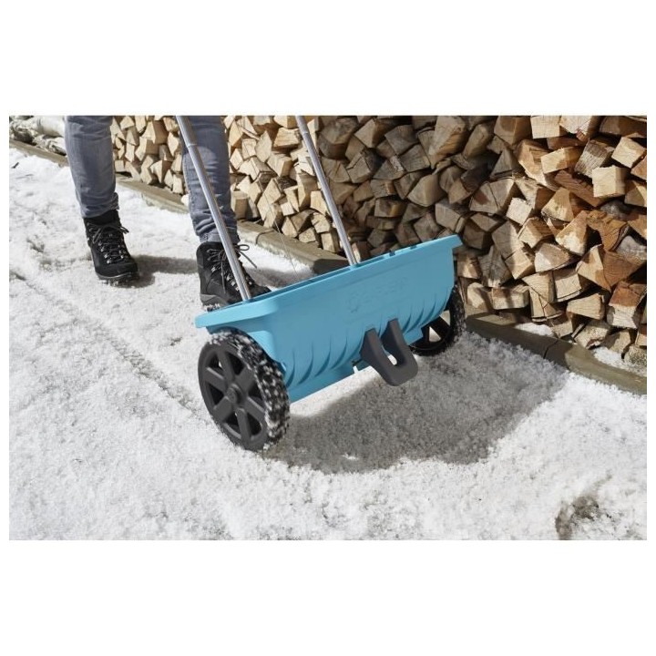 GARDENA Epandeur a engrais L sur roues – Capacité 12,5 L – Surfac