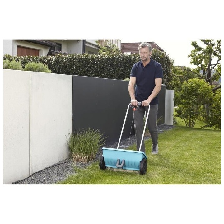 GARDENA Epandeur a engrais L sur roues – Capacité 12,5 L – Surfac