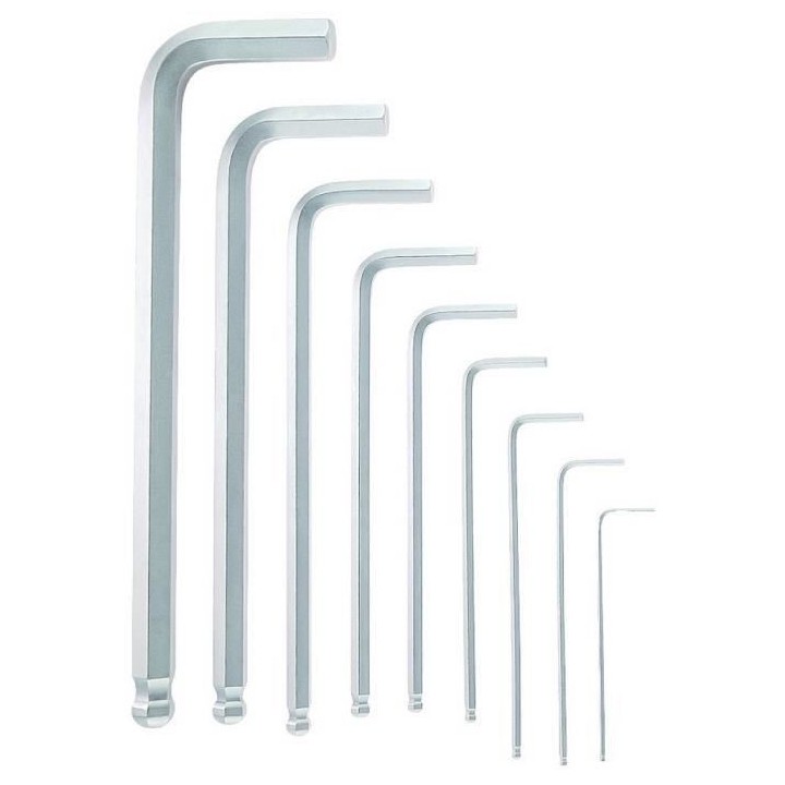 Set de 9 clés mâles pour vis a six pans creux