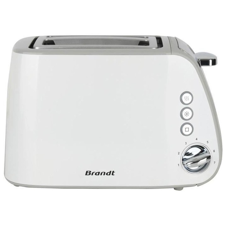 Grille-pain - BRANDT - T02T1050W - 2 fentes - 7 niveaux de puissance -