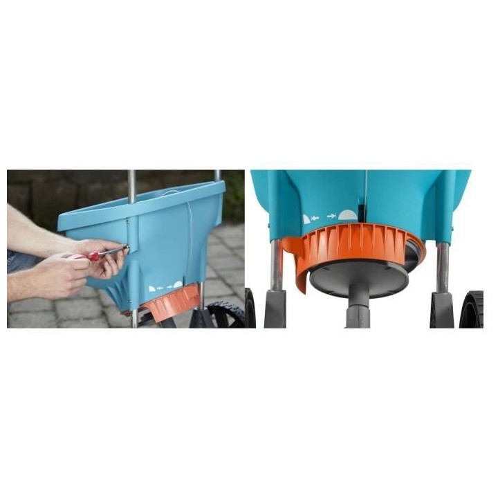 GARDENA Epandeur a engrais XL sur roues – Capacité 18L – Surface