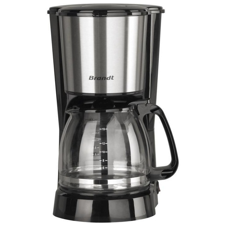 Cafetiere électrique - BRANDT - CAF815X - 15 tasses - 800 W - Noir