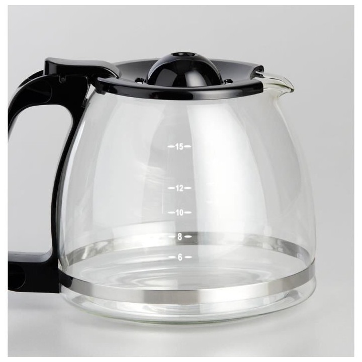 Cafetiere électrique - BRANDT - CAF815X - 15 tasses - 800 W - Noir