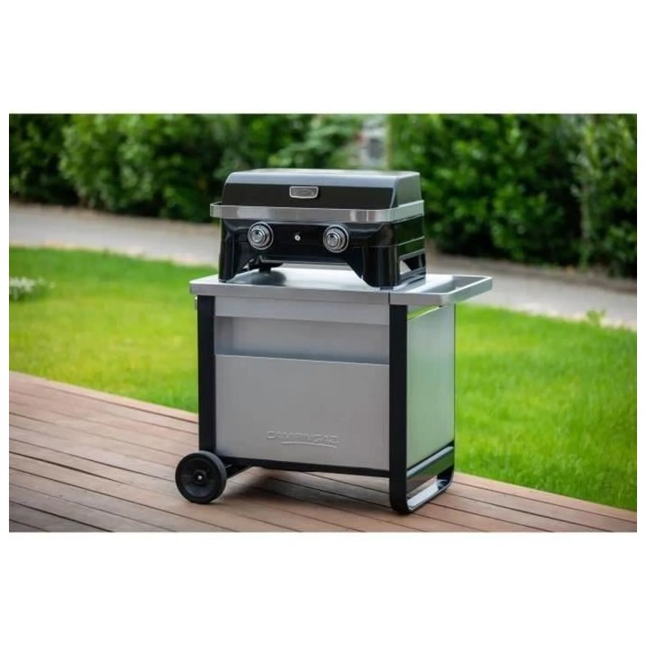 Chariot Deluxe CAMPINGAZ pour Plancha 2 Brûleurs : Blue Flame / Sorio