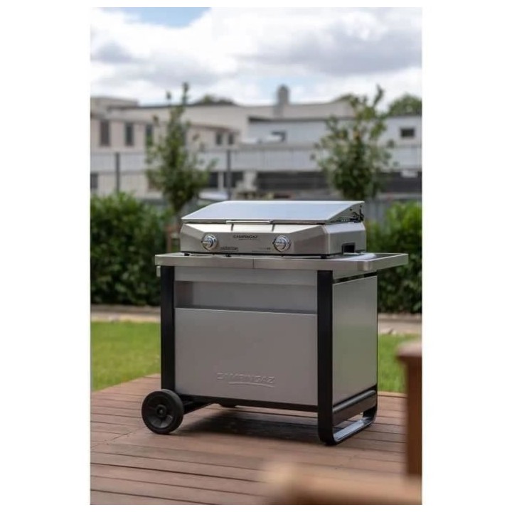 Chariot Deluxe CAMPINGAZ pour Plancha 2 Brûleurs : Blue Flame / Sorio