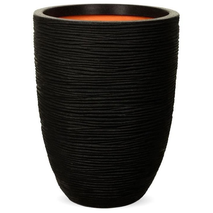 Vase élégant bas - CAPI EUROPE - RIB NL - 34 x 46 cm - Noir