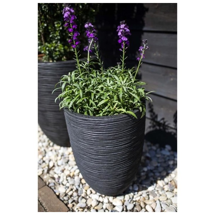 Vase élégant bas - CAPI EUROPE - RIB NL - 34 x 46 cm - Noir