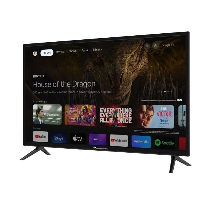 TV LED - CONTINENTAL EDISON - CELED32SGHD24B6 - 32'' (80 cm) - 1366x76