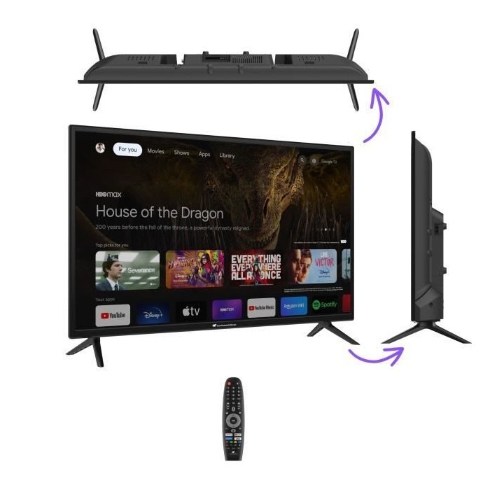 TV LED - CONTINENTAL EDISON - CELED32SGHD24B6 - 32'' (80 cm) - 1366x76