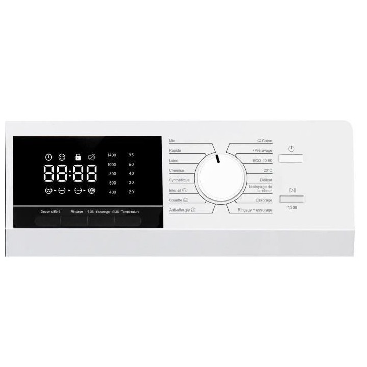 Lave-linge hublot CONTINENTAL EDISON CELL8140IW - 8 kg - Largeur 60 cm