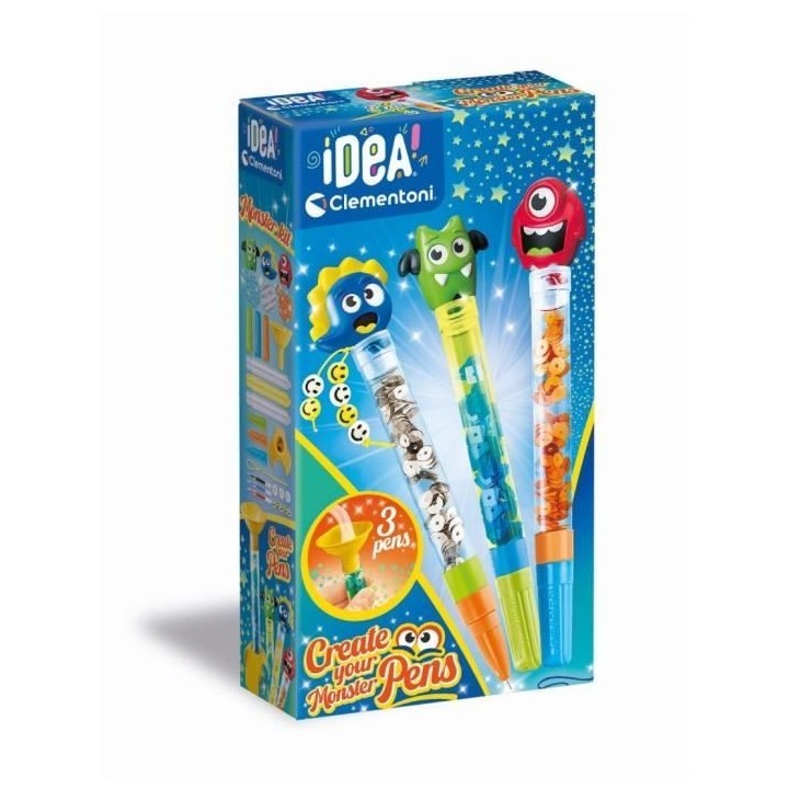 Clementoni - Créer tes stylos - Mini atelier des Stylos - Theme Monst