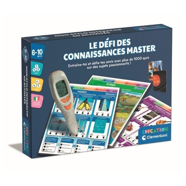 CLEMENTONI - Le défi des connaissances master - Plus de 1000 Quizz -