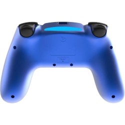 Manette Sans Fil BLUE Metal avec Prise Jack pour casque et boutons lumineux pour PS4