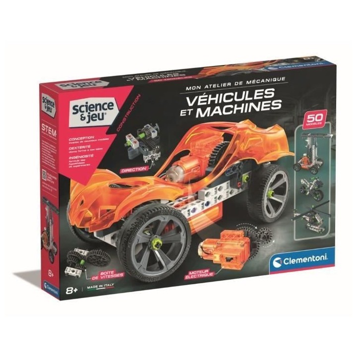 CLEMENTONI - Véhicules et machines - 50 constructions - Manuel illust