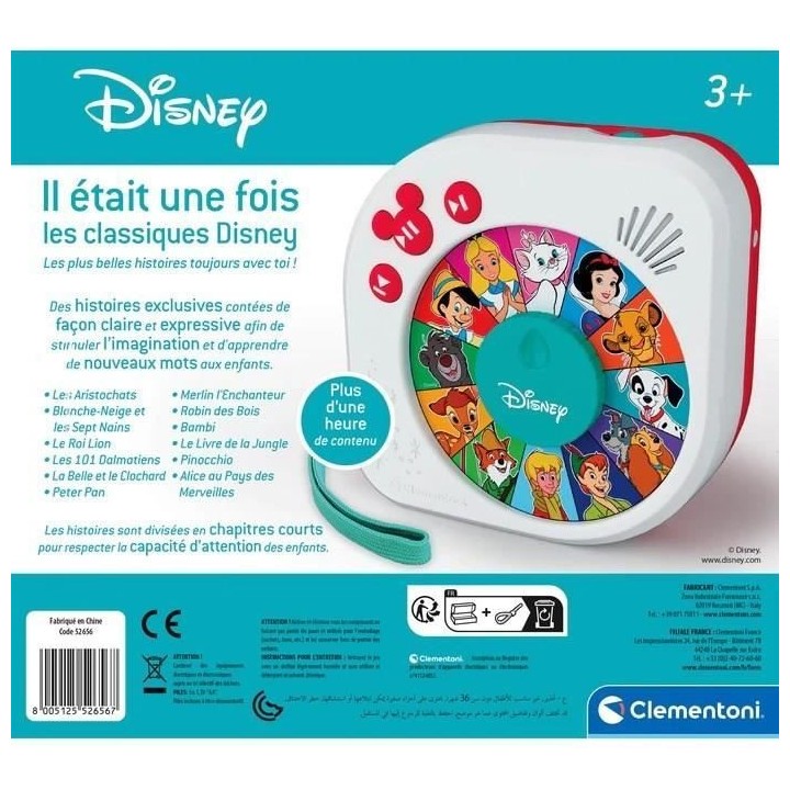 Conteur d'histoire Disney - Clementoni - Les grands classiques Disney