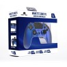 Manette Sans Fil BLUE Metal avec Prise Jack pour casque et boutons lumineux pour PS4