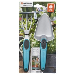 GARDENA Kit petits outils de jardinage – Outils compacts et résistants – Griffe a fleur et transplantoir – Garantie 25 an