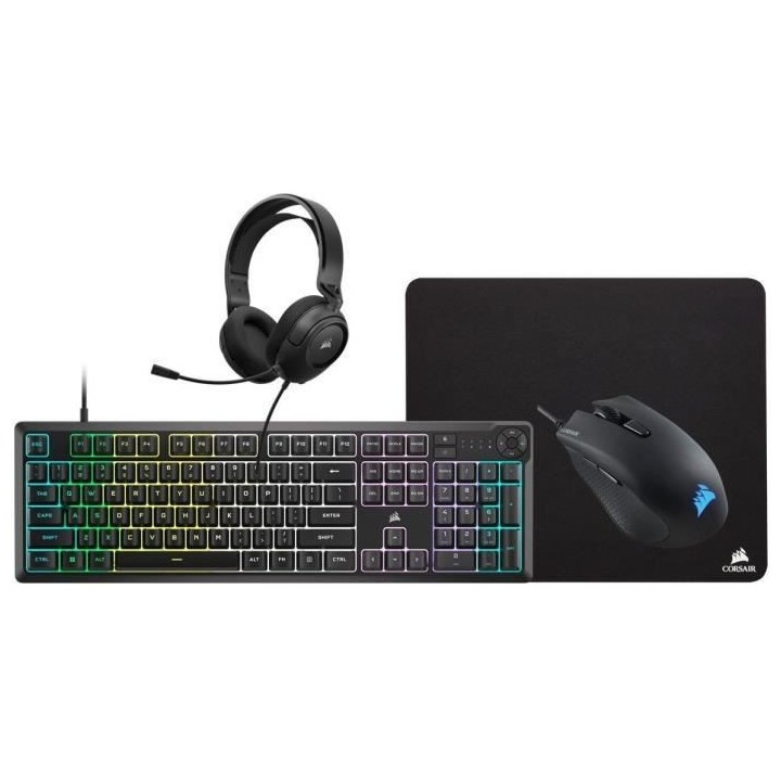 Pack Gaming CORSAIR 4 en 1 - Clavier K55 + Souris gaming HARPOON RGB P
