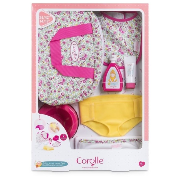 Accessoires poupon - COROLLE - Coffret Accessoires a langer fleuri - P