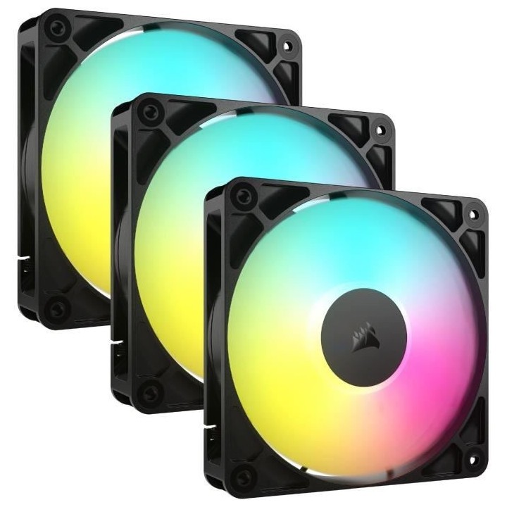 Pack de 3 ventilateurs ARGB 120mm - CORSAIR - RS120 - Refroidissement