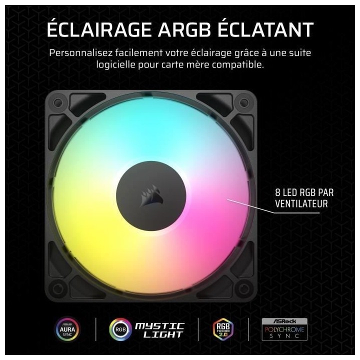 Ventilateur ARGB 120mm - CORSAIR - RS120