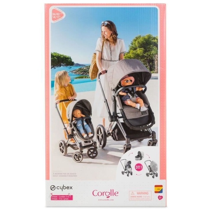 Landau 3 en 1 Cybex COROLLE pour poupon 36 et 42 cm - Des 3 ans