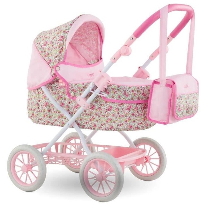 Landau fleuri COROLLE - pour poupon 36, 42 et 52 cm, des 3 ans
