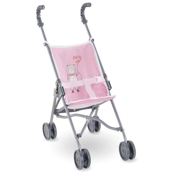 Accessoire poupon - COROLLE - Poussette canne rose pour poupon 30, 36