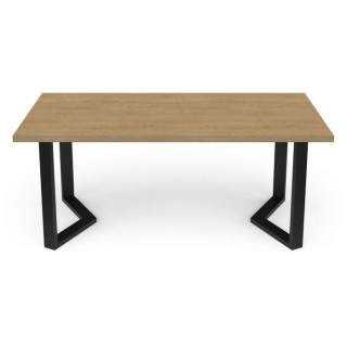 Table - CRAFT - Rectangulaire - Décor mélamine chene hamilton - Pied