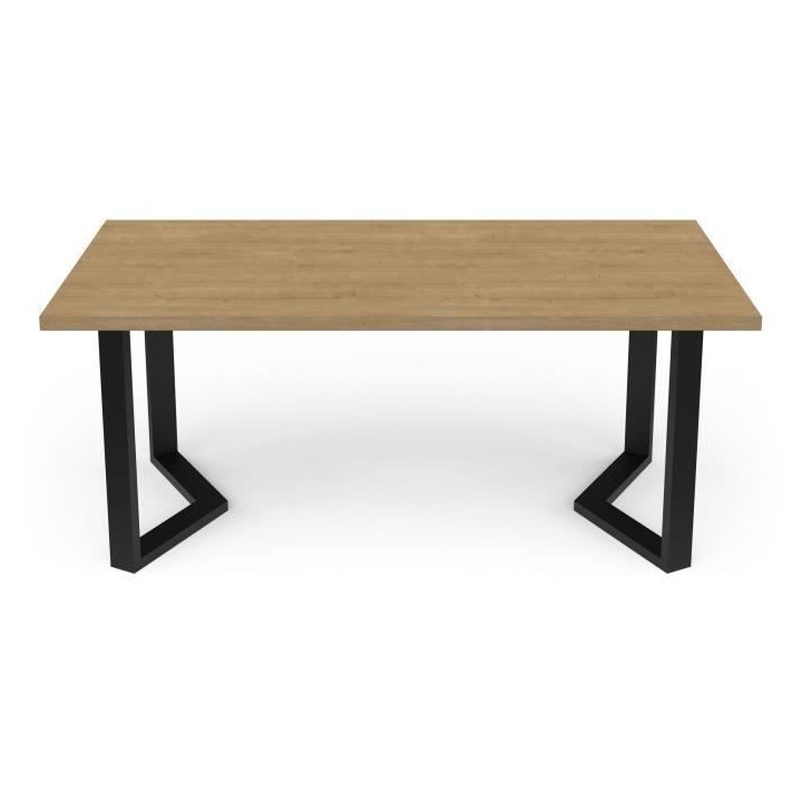 Table - CRAFT - Rectangulaire - Décor mélamine chene hamilton - Pied