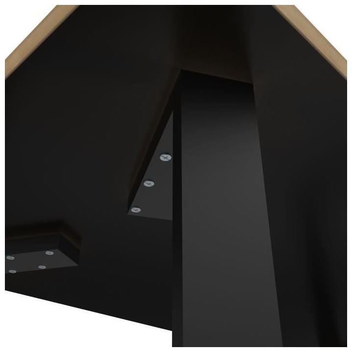 Table - CRAFT - Rectangulaire - Décor mélamine chene hamilton - Pied