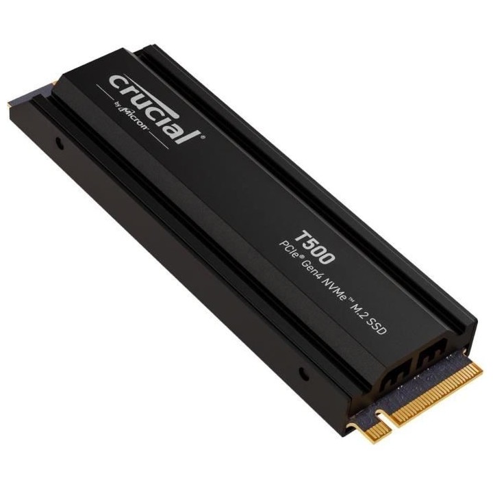Crucial T500 SSD 2To PCIe Gen4 NVMe M.2 PS5 SSD Interne Gaming avec Di