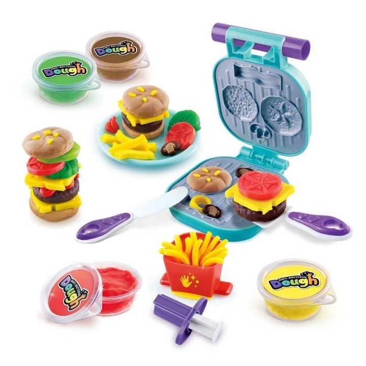 Canal Toys - Kit Burger Pâte a modeler antibactérienne - Élimine ju