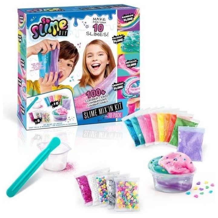 CANAL TOYS - Slime - Mix'in Kit - Pack 10 Slimes pour Enfant de 6 ans