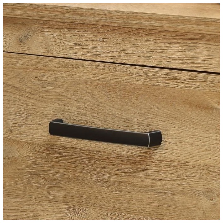 Buffet bas - Décor chene vieilli - Classique - HAVANNA - L 161 cm