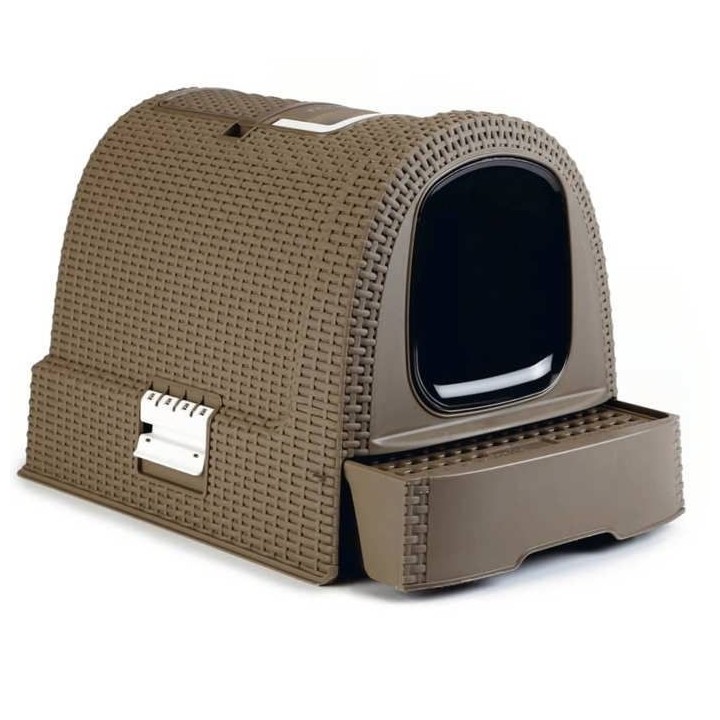 Curver Bac a litiere pour chats 51x38,5x39,5 cm mocca