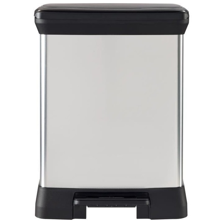 Poubelle Rectangle - DECO BIN - CURVER - 50L - Design élégant - 39 x