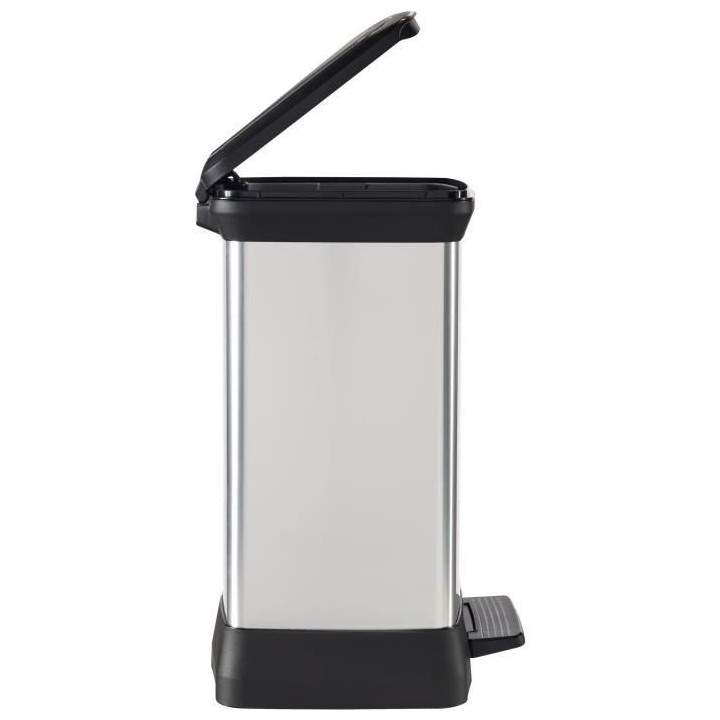 Poubelle Rectangle - DECO BIN - CURVER - 50L - Design élégant - 39 x