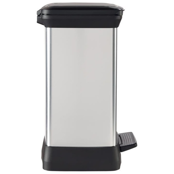 Poubelle Rectangle - DECO BIN - CURVER - 50L - Design élégant - 39 x