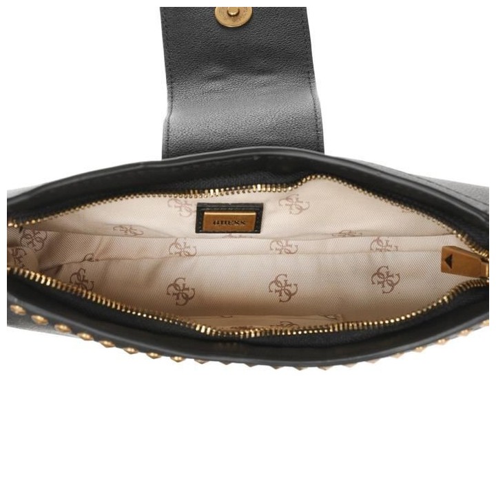 GUESS Bling Top Zip Shoulder Bag Sac a Main Noir Femme