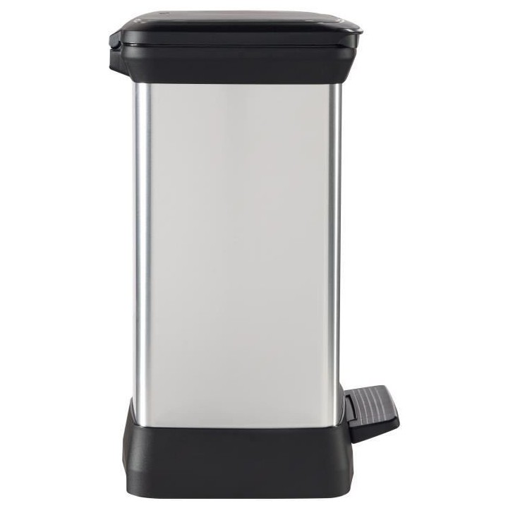 Curver Poubelle duo a pédale Deco 28 L Argenté 240638