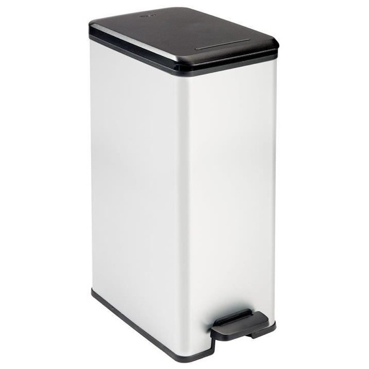 Poubelle Slim - SLIM BIN - CURVER - 40L - Gain de place - 40 x 25 x 61