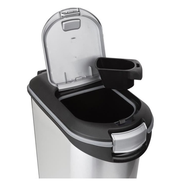 CURVER Conteneur a croquettes pour chien 20 kg - 54L - Aspect métal