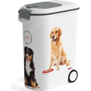 CURVER Conteneur a croquettes pour chien avec roulettes 20 kg - 54L -