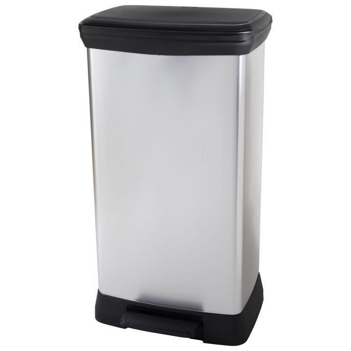 Poubelle Duo Rectangle - DECO BIN - CURVER - 46L (23+23L) - Double com