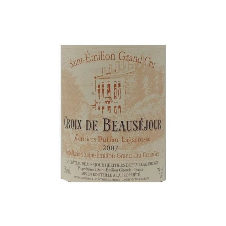 Croix de Beausejour 2007 Saint-Emilion Grand Cru - Vin rouge de Bordea